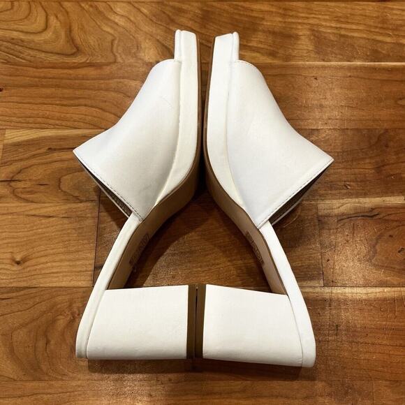 NEW Nasty Gal Open Toe Mules High Heels Sze 8/39 Women’s White Slip On - Picture 6 of 8